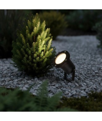 kelvo® GARDELINI KLV-101-0004 Φωτιστικό Σποτ Κήπου για Φυτά & Δέντρα με Καρφωτή Βάση για Λάμπα MR16 με Ντουί GU10 AC 220-240V Αδιάβροχο IP65 - Μπρονζέ Εφέ Σκουριάς Ματ - Μ10 x Π10 x Υ30cm